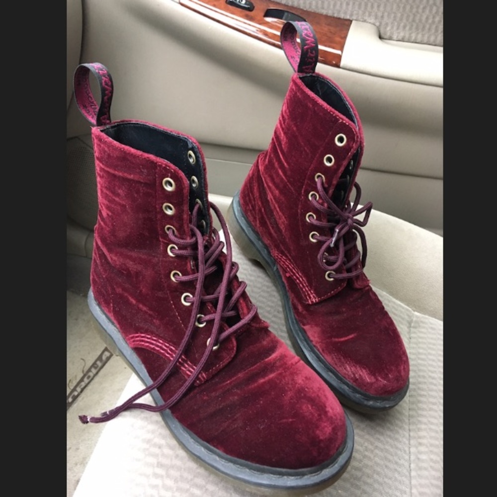 Red Velvet Doc Martins